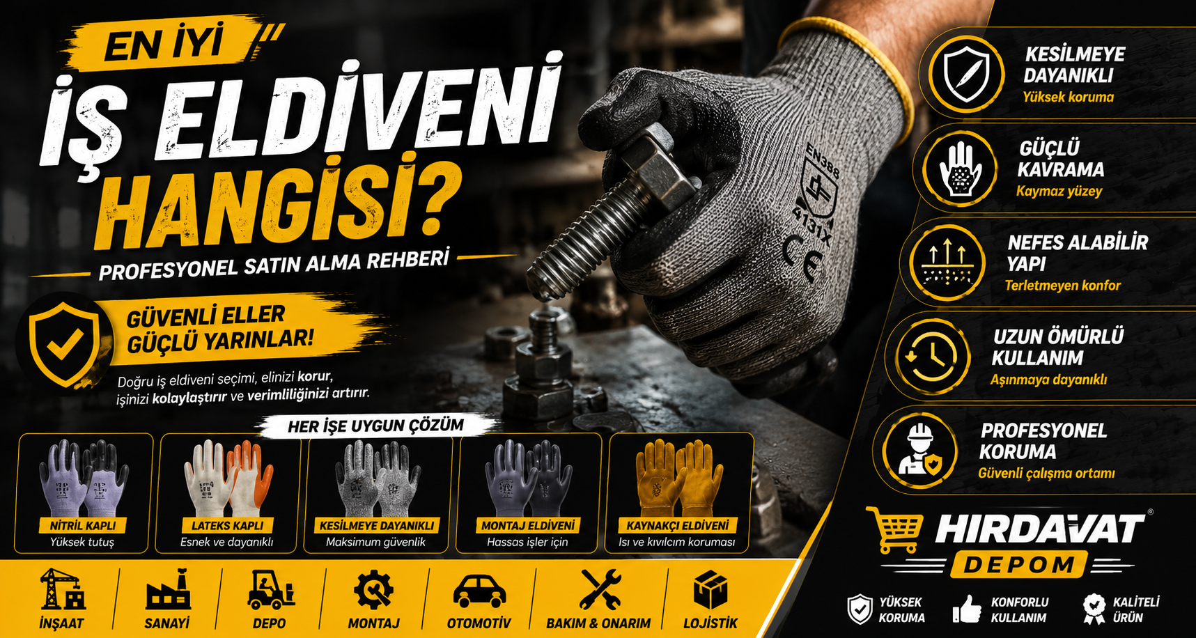 İş Eldiveni Nasıl Seçilir? En İyi İş Güvenliği Eldiveni Rehberi