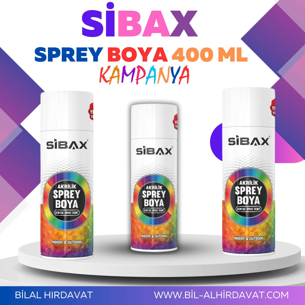 Sprey Boya Sibax Akrilik Sprey Boya 400 Ml Trafik Kırmızı