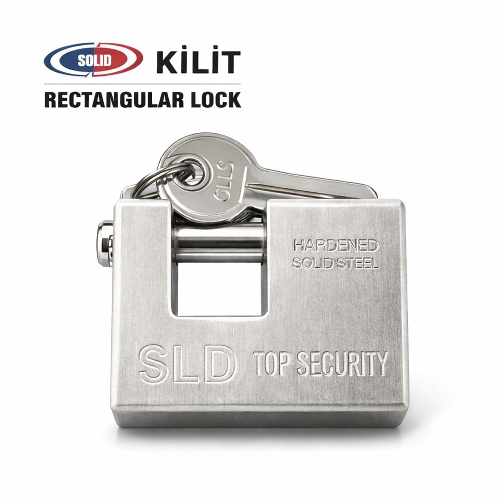 Asma Kilit Solid Yassı Kilit 90 Mm Kayar Milli Kilit