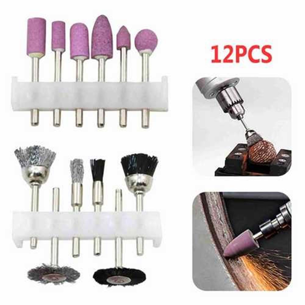 Gravür Seti 12 Parça Taşlama Fırçalama Zımparalama