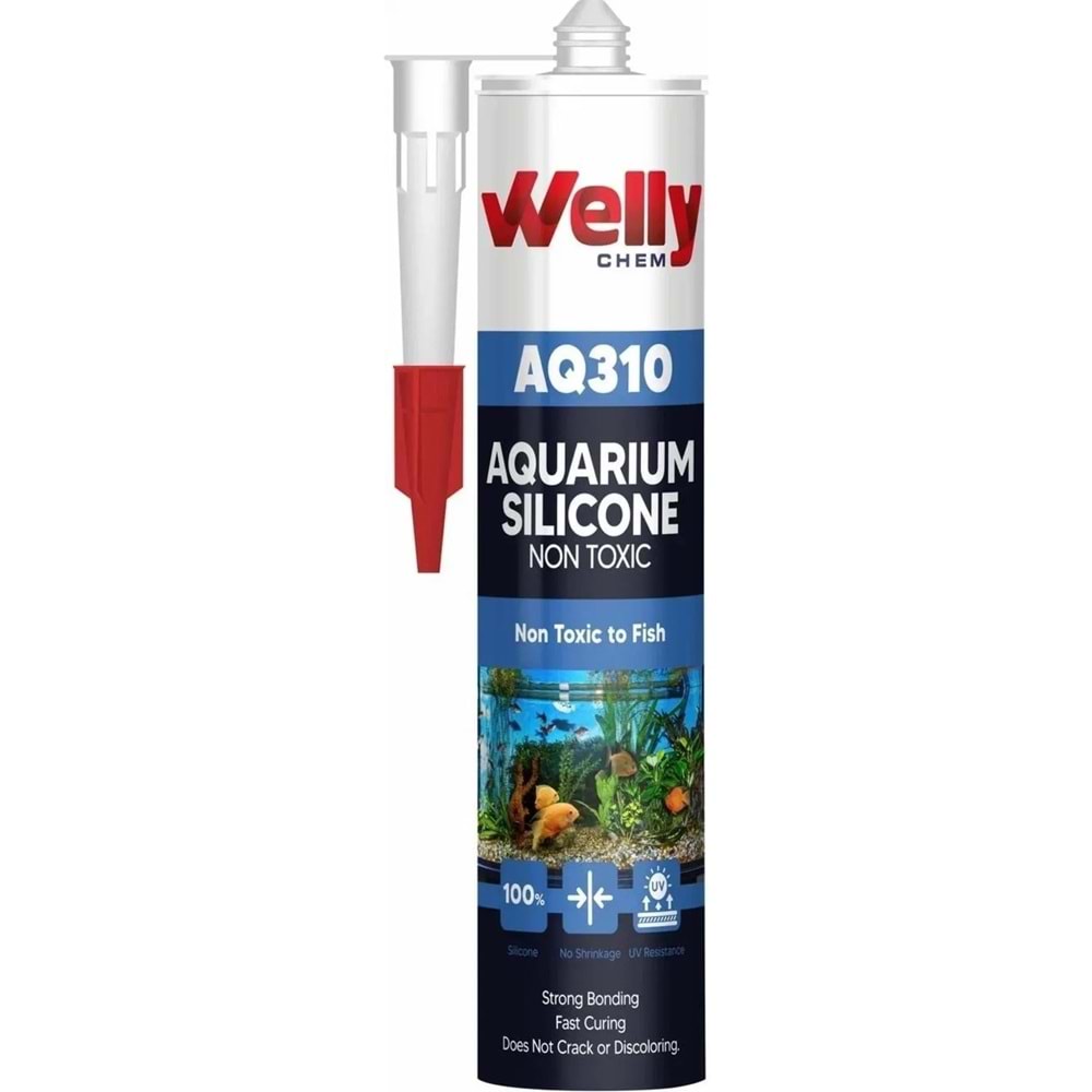 Welly aq311 akvaryum silikonu 280 ml şeffaf