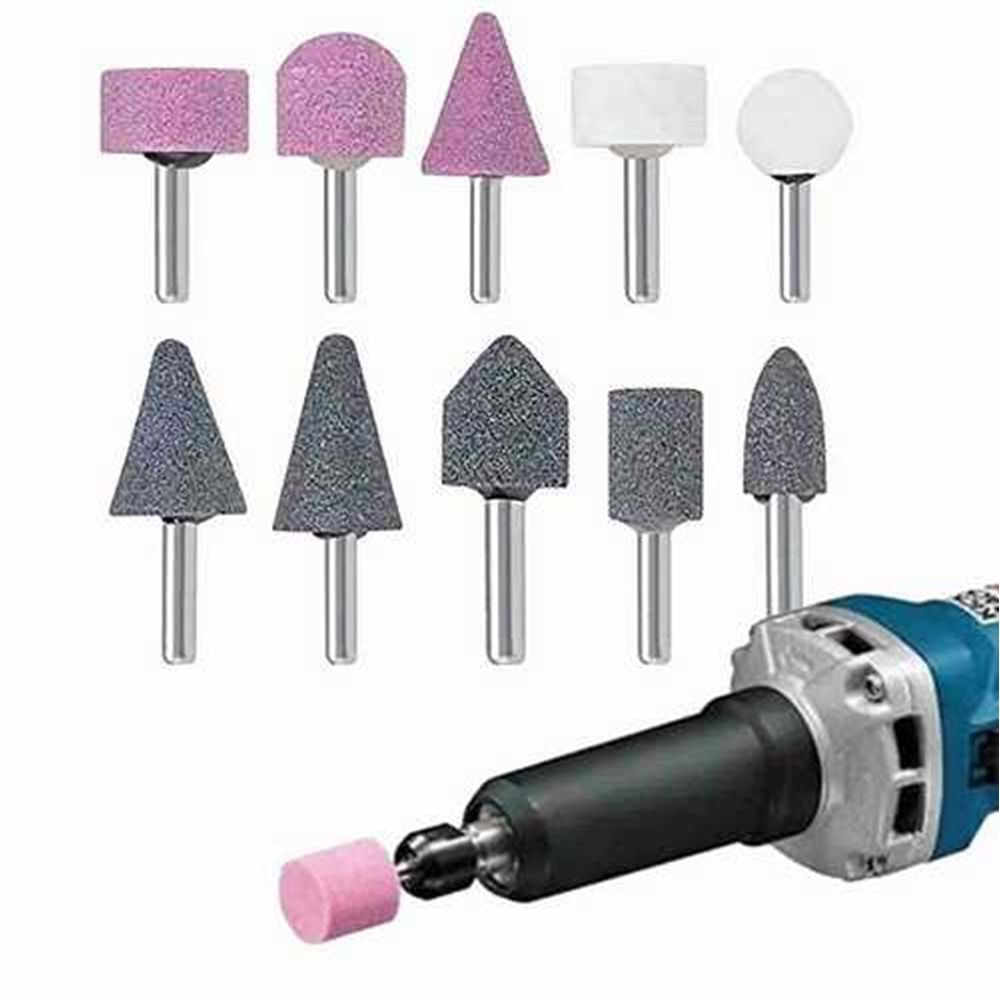 Gravür Seti 10’lu Mini Taşlama Fırçalama Zımparalama