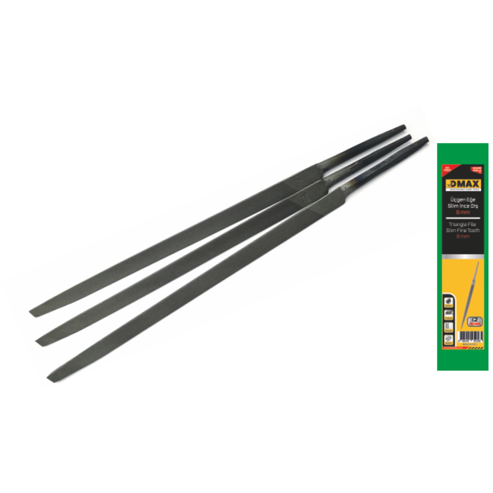 6 mm Üçğen Eğe Slim İnce Diş