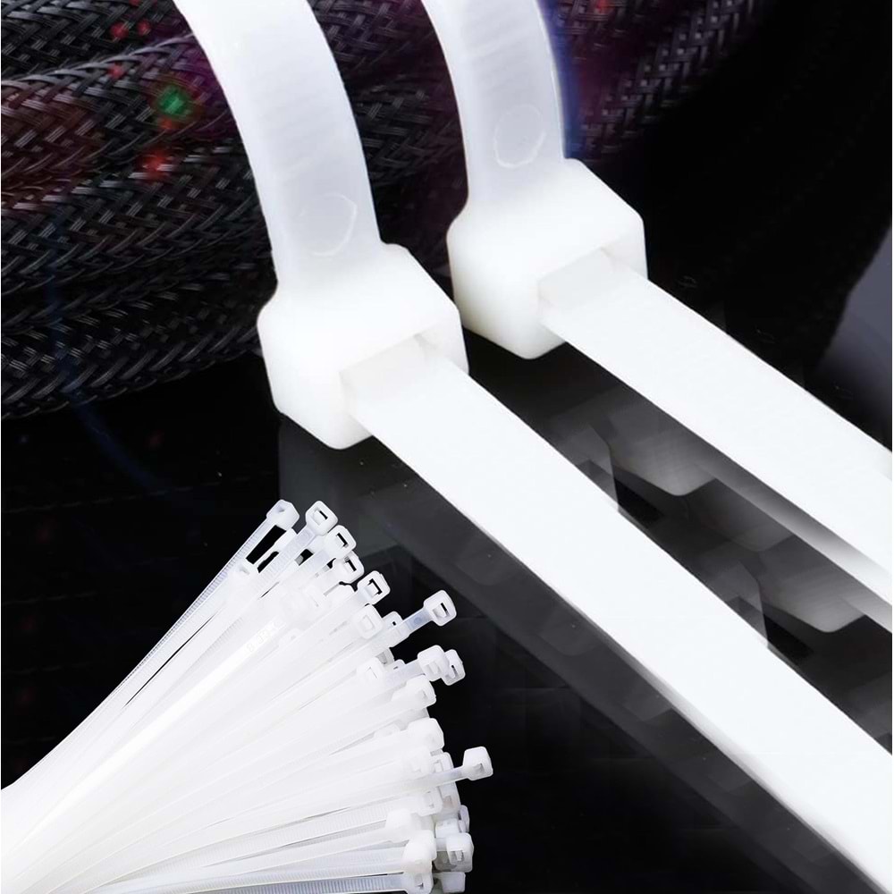 Cırt Kelepçe Beyaz Cırt Kelepçe 3.6*200