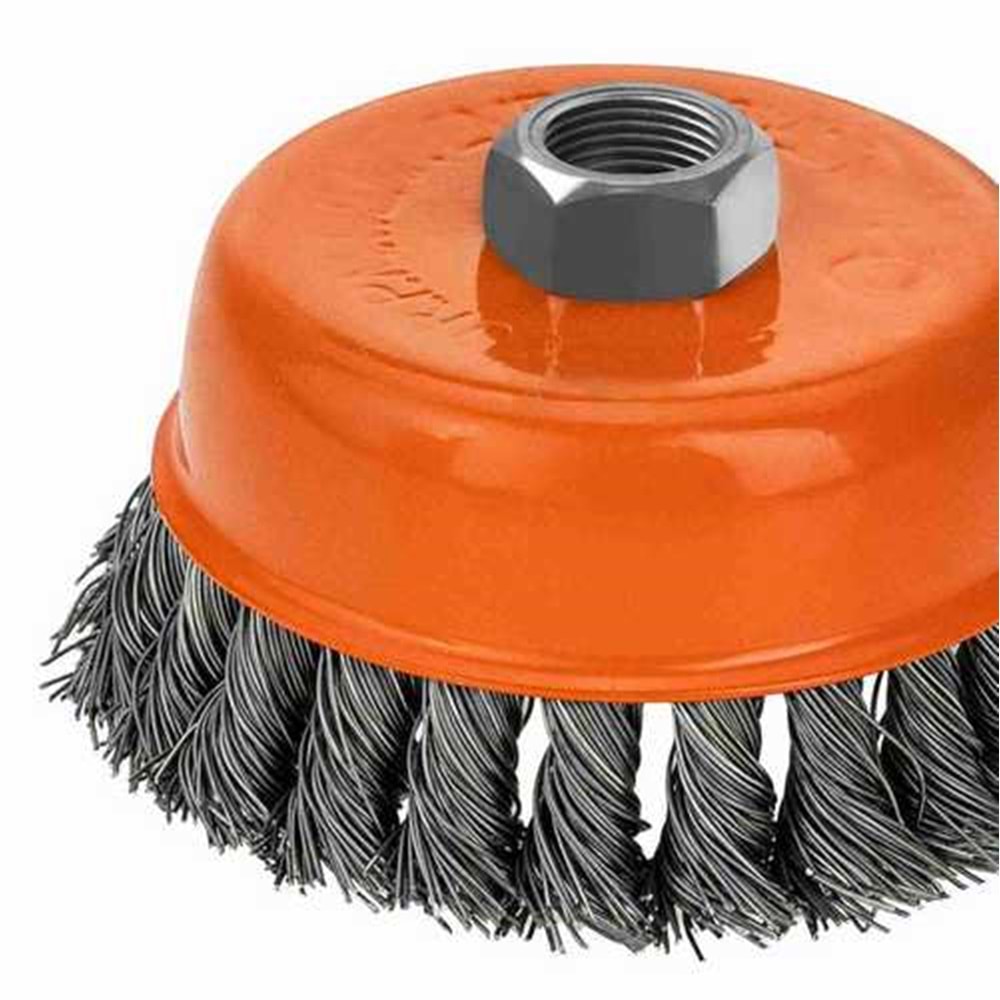 Çanak Fırça Burgulu Çanak Fırça 100 Mm