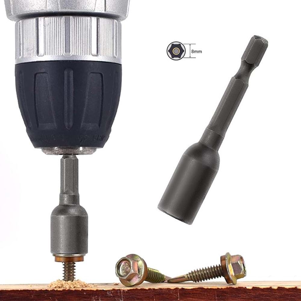 Somun Adaptörü 8*45 Manyetik Somun Sıkma Adaptörü