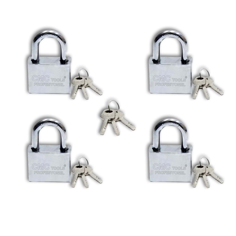 Asma Kilit Master Çelik Asma Kilit 60 Mm 4 Lü Set