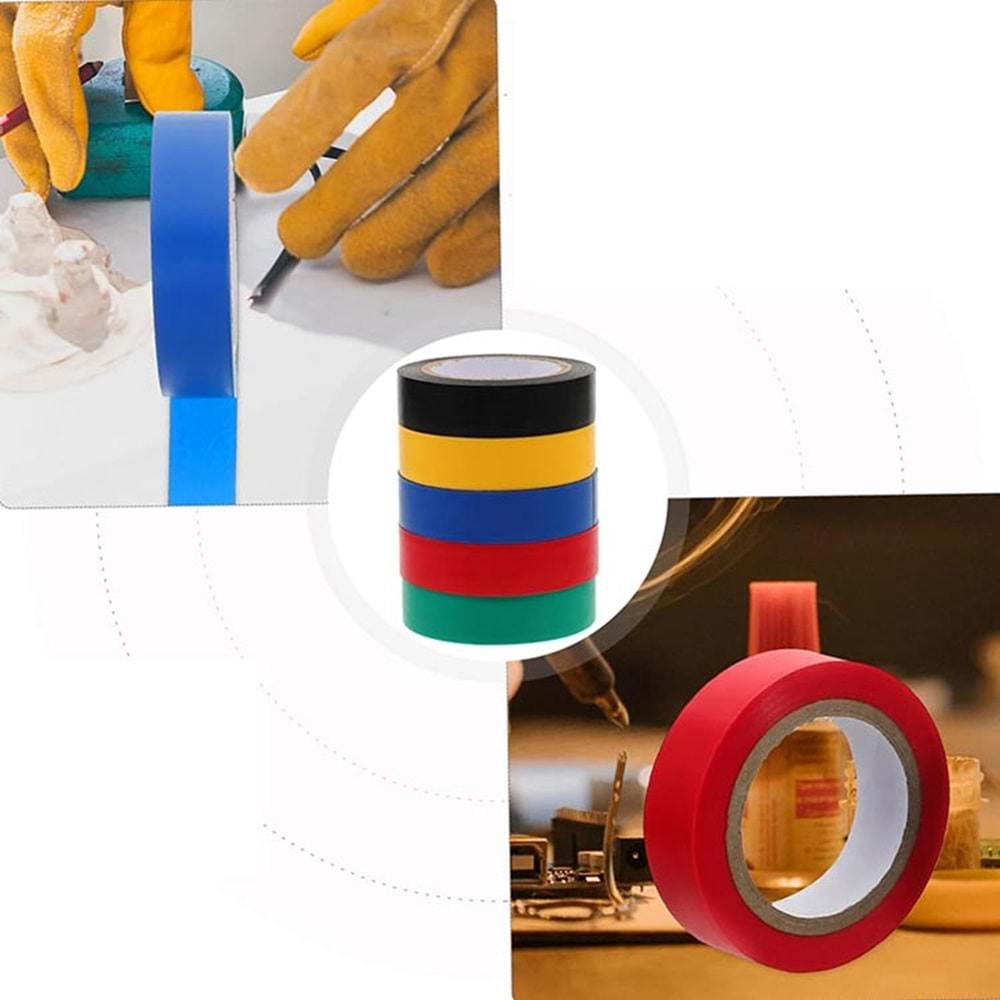 Bant Elektrik Bandı Renkli 18MM*6 YRD CMC