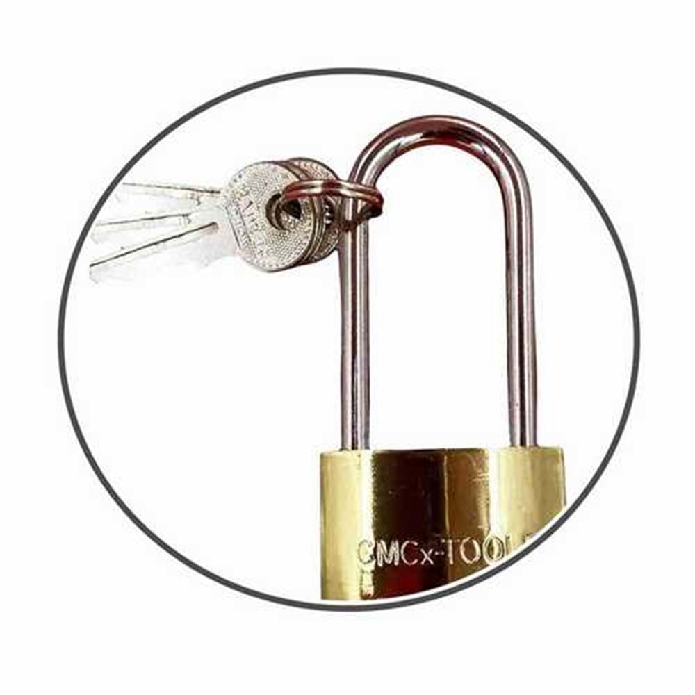 Asma Kilit CMC Sarı Gold Uzun X 38 Mm Asma Kilit