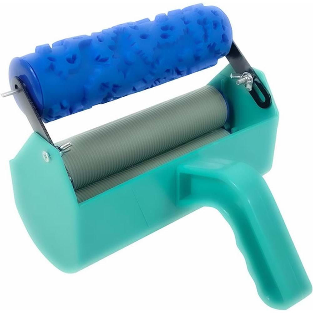 Rulo Desen Makinası +Desen Rulosu Hediye Duvar Dekorasyon Rulo Boya Köpük Boyama Desen Macun Rulo