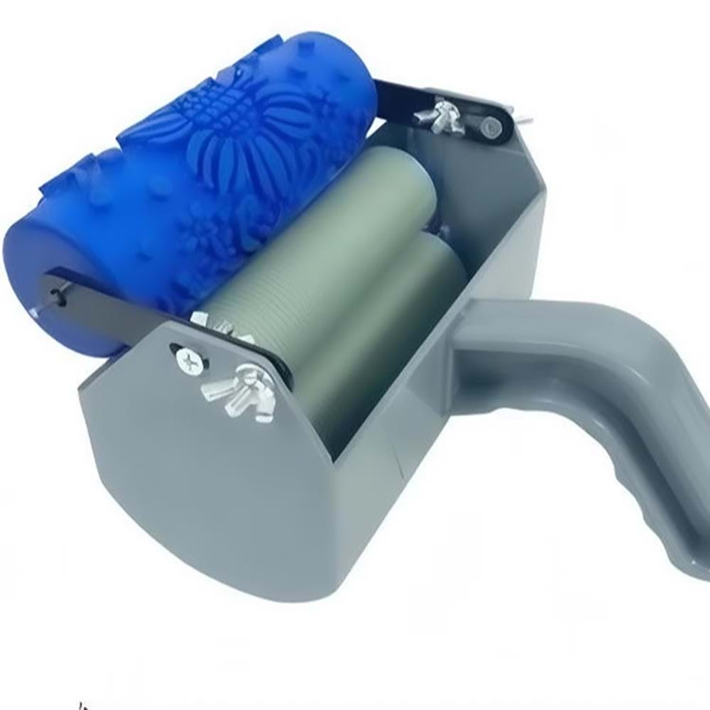 Rulo Desen Makinası +Desen Rulosu Hediye Duvar Dekorasyon Rulo Boya Köpük Boyama Desen Macun Rulo