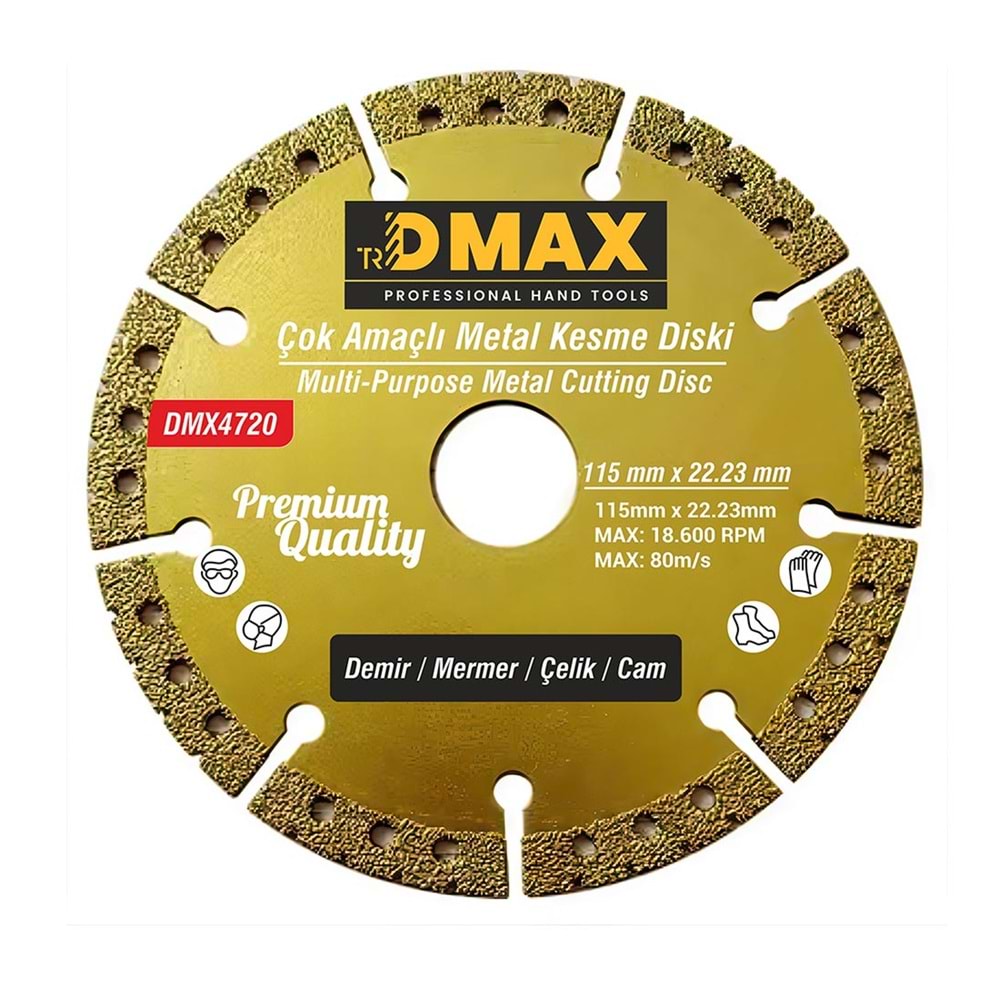 Çok Amaçlı Metal Kesme Diski DMAX Cam Mermer Kesimi