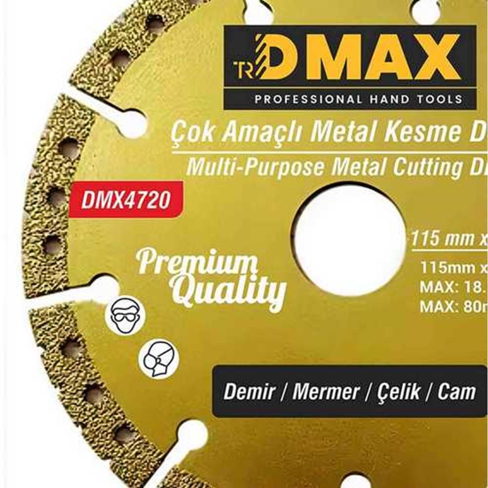 Çok Amaçlı Metal Kesme Diski DMAX Cam Mermer Kesimi