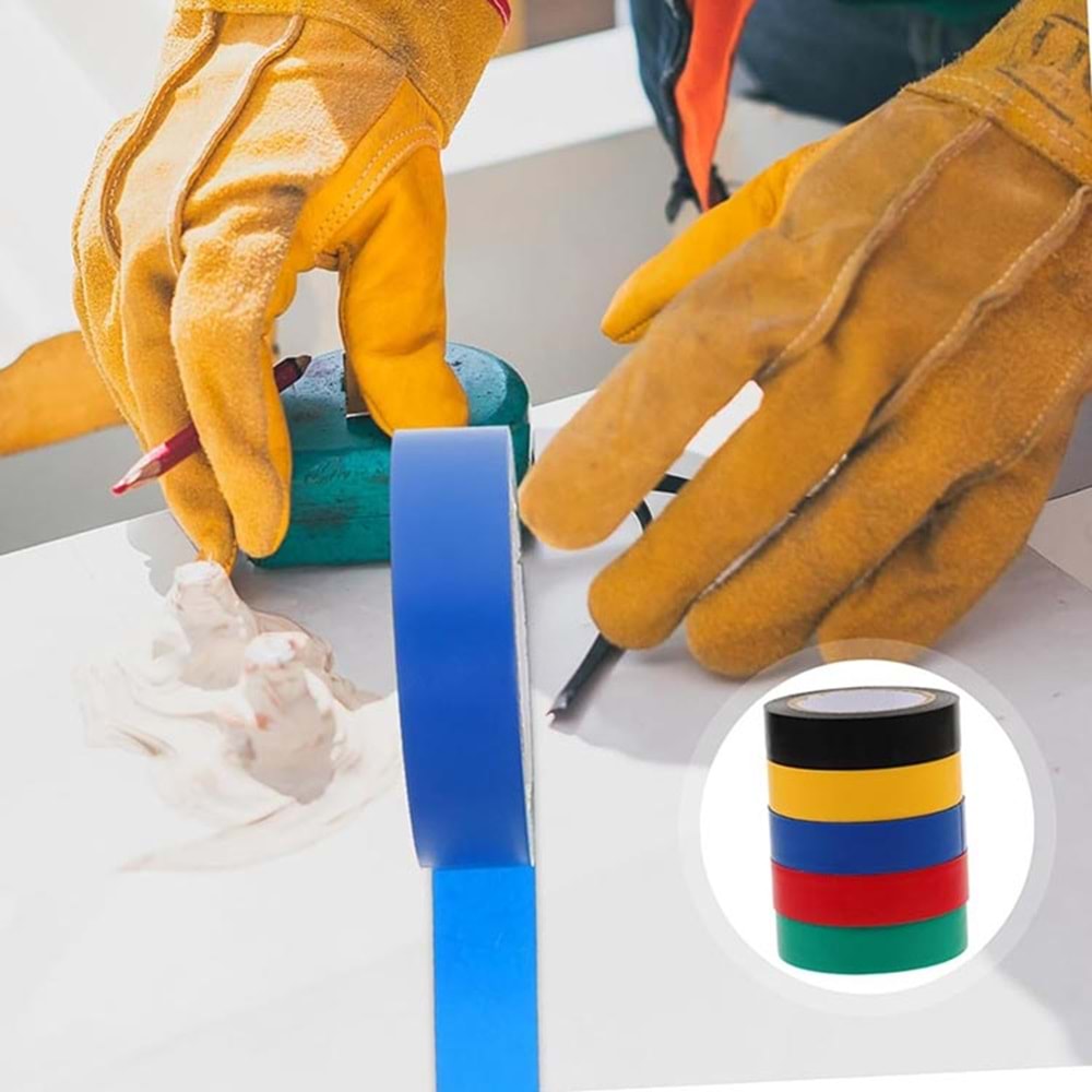 Elektrik Bandı 10 Yards Renkli Kaliteli