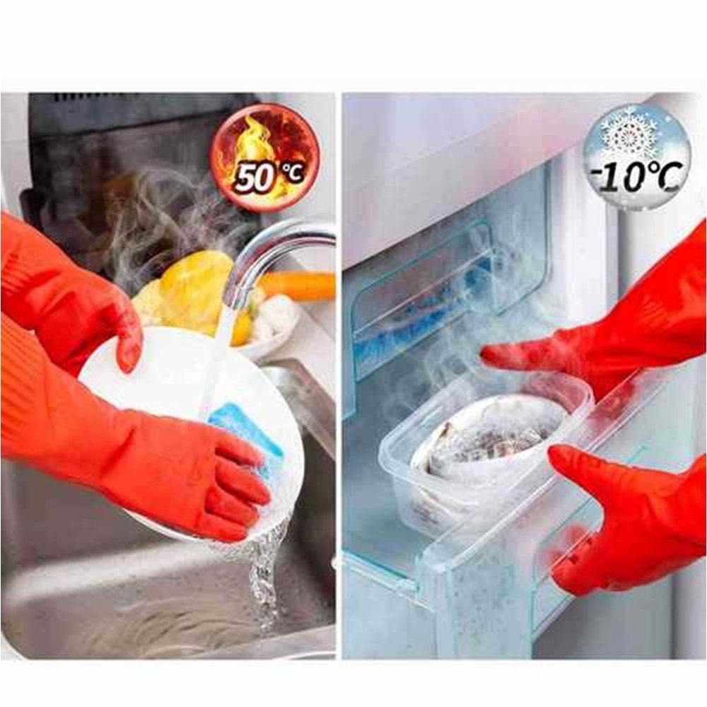 Eldiven M Beden Bay-El Ekstra Güçlü Eldiven EL435 İş Eldiveni Bulaşık Eldiveni Bay-El Kauçuk Eldiven