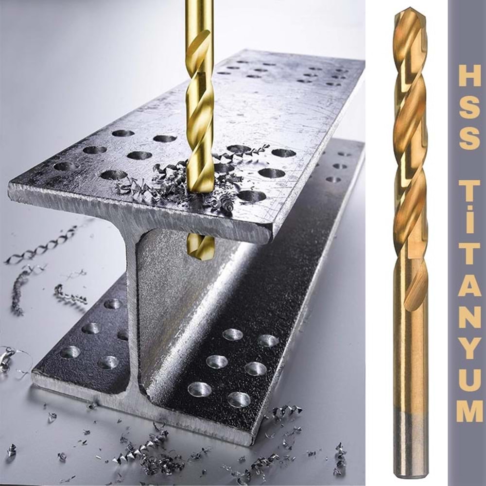 Matkap Ucu HSS Titanyum 10 mm Metal Delme Ucu