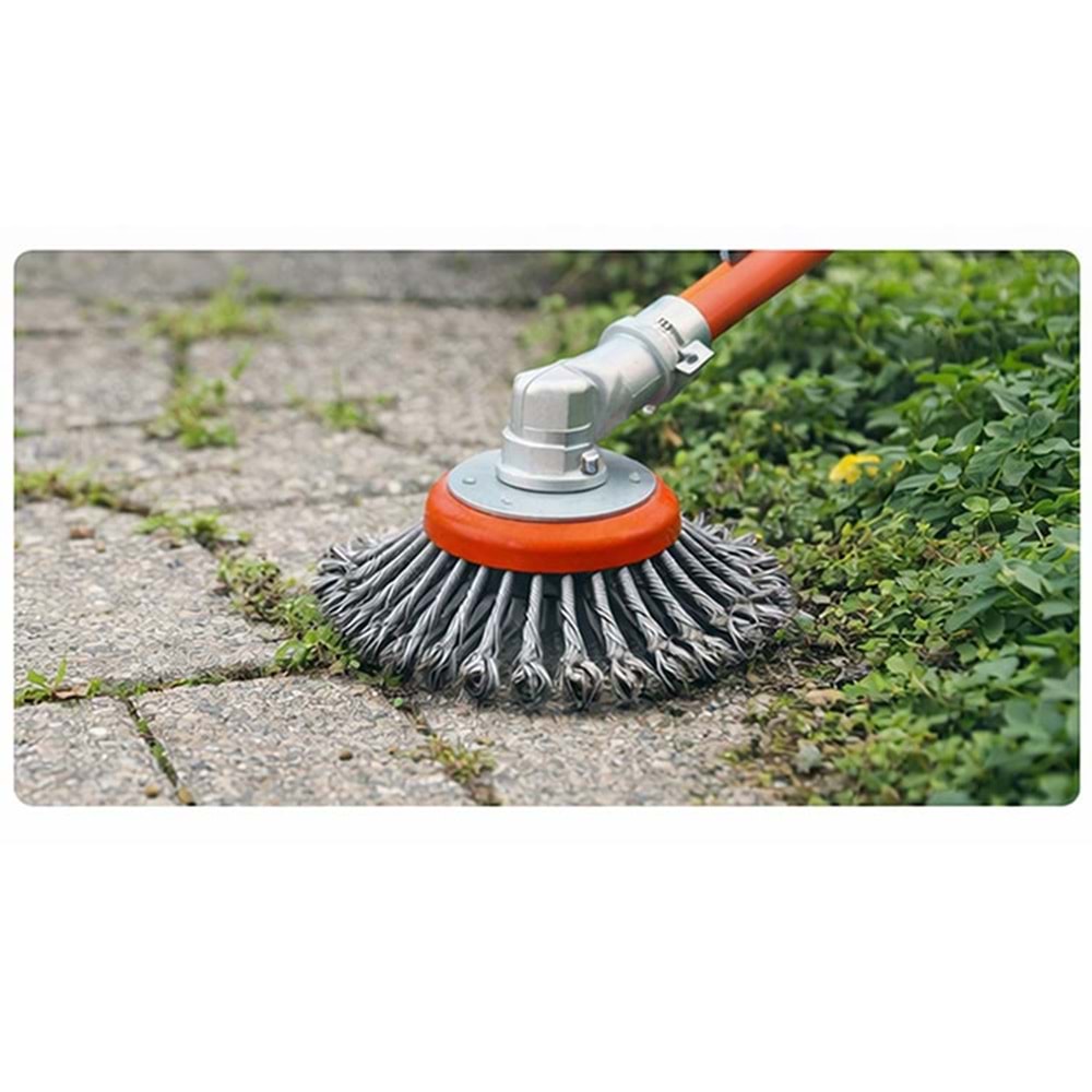 Tırpan Aparatı 6 İnç Çelik Fırçalı Köşe Temizleme