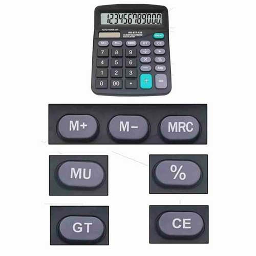 Hesap Makinesi MSM-837 12 Haneli Solar Pilli