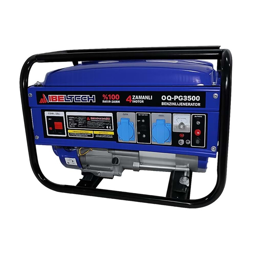 Jeneratör 2,8 kW 4 Zamanlı Benzinli Ibeltech OO-PG3500