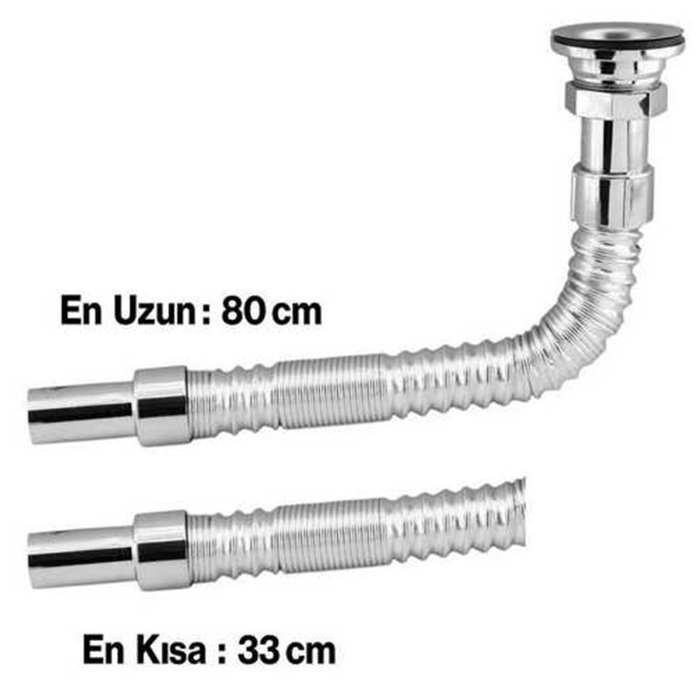 Krom Lavabo Sifonu