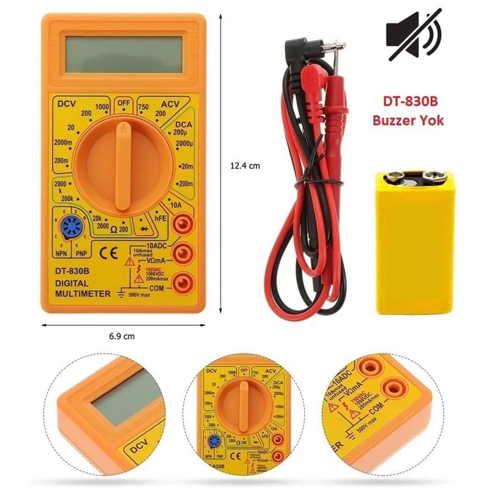 Dijital Ölçü Aleti Multimetre Avometre