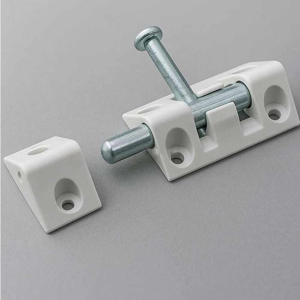 Plastik Sürgülü Kilit 5 Cm Ahşap, Metal, Alüminyum Uyumlu, Kapı, Pencere, Dolap İçin, Dayanıklı, Sürgü Mandalı, Kayar Kilit Mekanizması