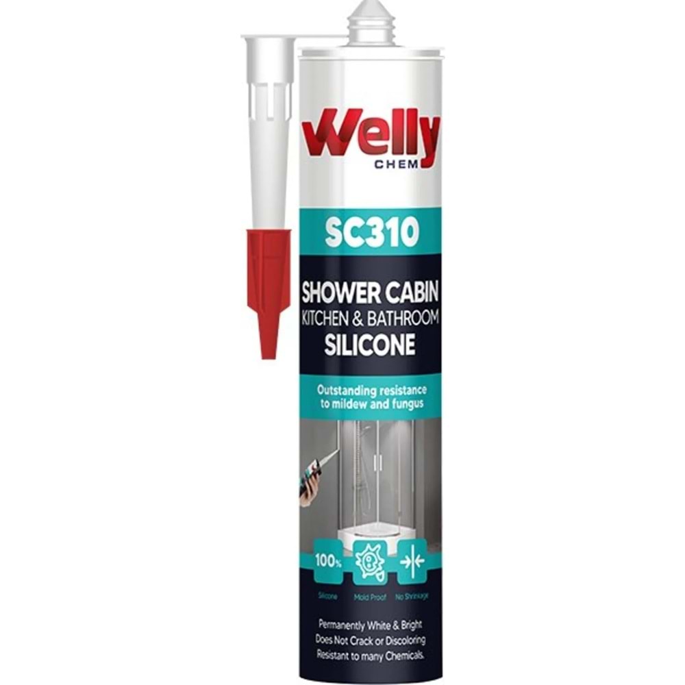 Silikon Welly duşakabin silikonu 280 ml şeffaf