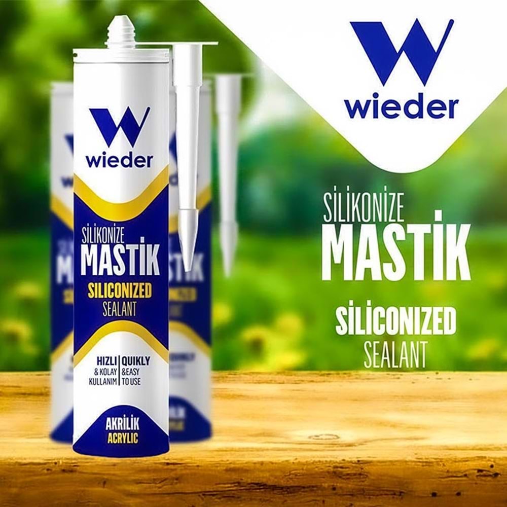 Silikonize Mastik 450 GR Antrasit WİEDER