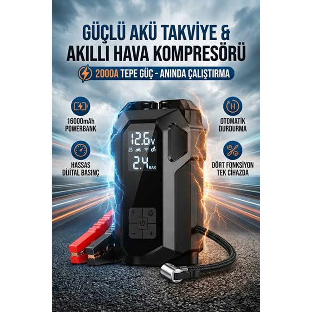 Araç Kompresörü 12V 4in1 Fenomex Fnx-2026