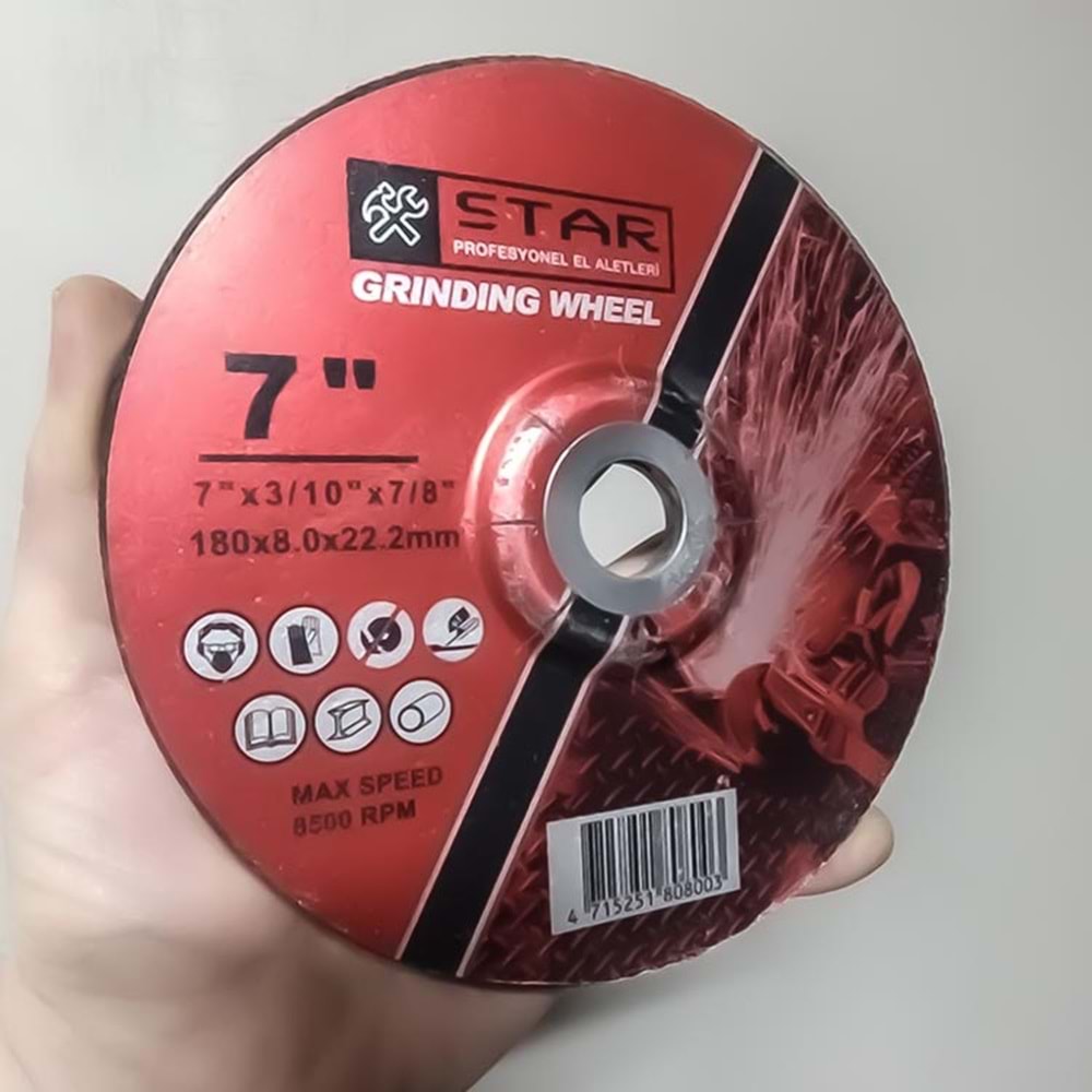 Taşlama Taşı Star 180*8 Mm