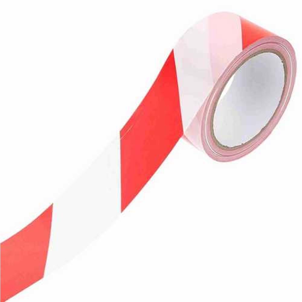 Emniyet Şeridi İkaz Bandı Büyük Kırmızı Beyaz Uyarı Bandı