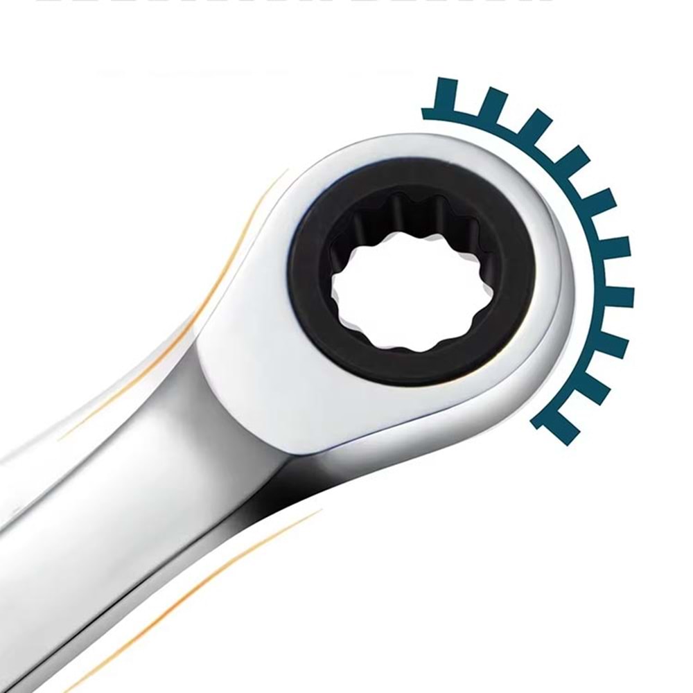 Anahtar Cırcır Kombine 15 mm Tekli Premium