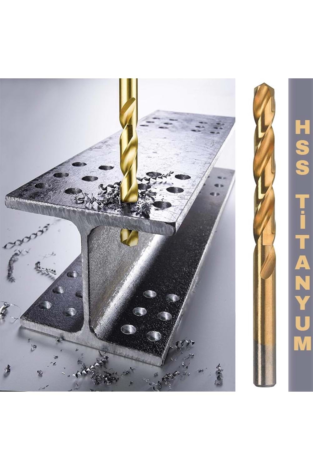 Matkap Ucu HSS Titanyum 10 mm Metal Delme Ucu