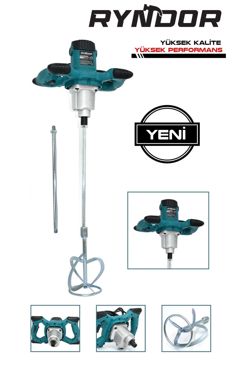 Boya ve Harç Karıştırıcı Mixer 1300W Profesyonel Ryndor