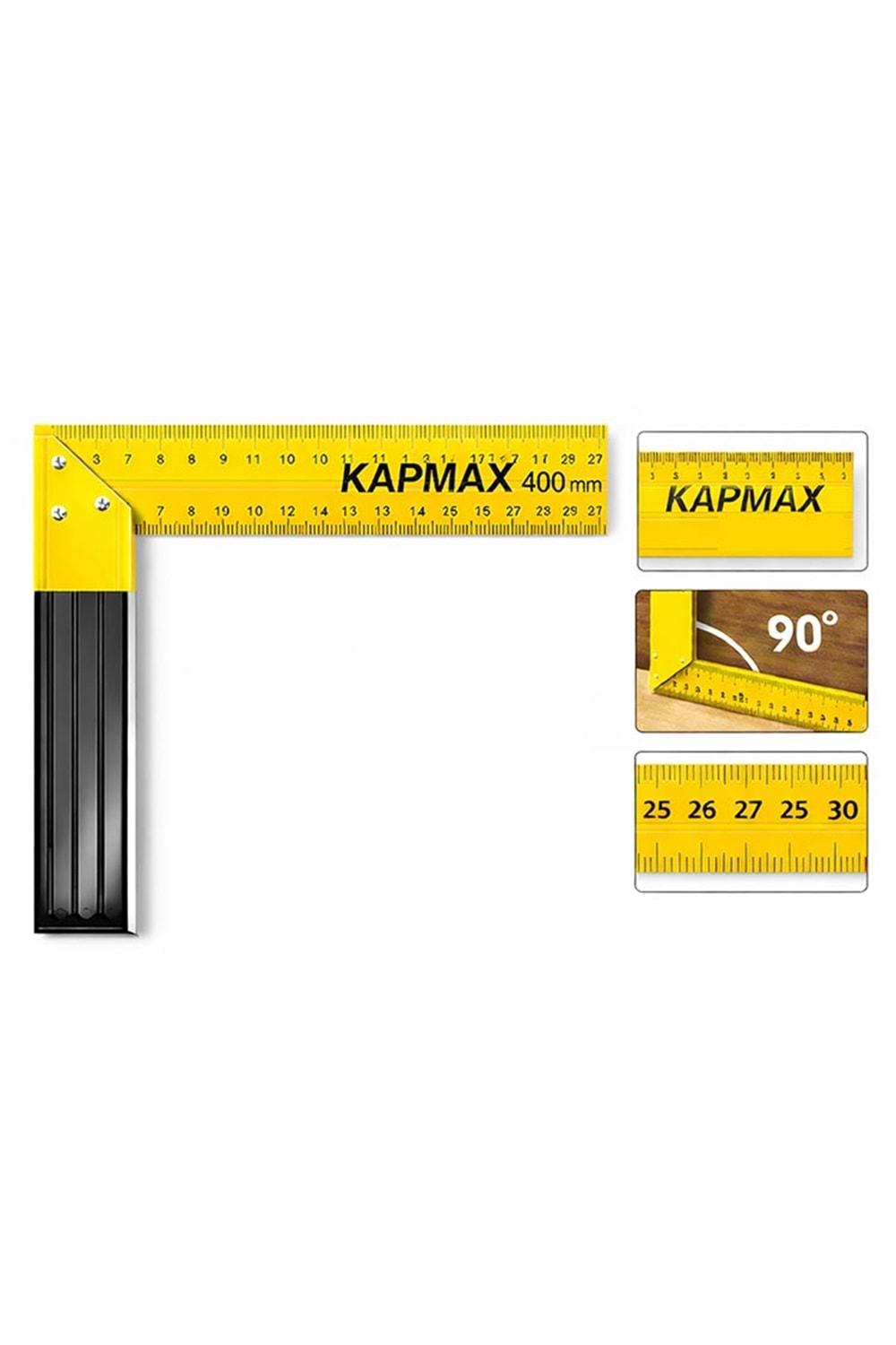 Sarı Gönye Kapmax 400 Mm Ölçüm Gönye