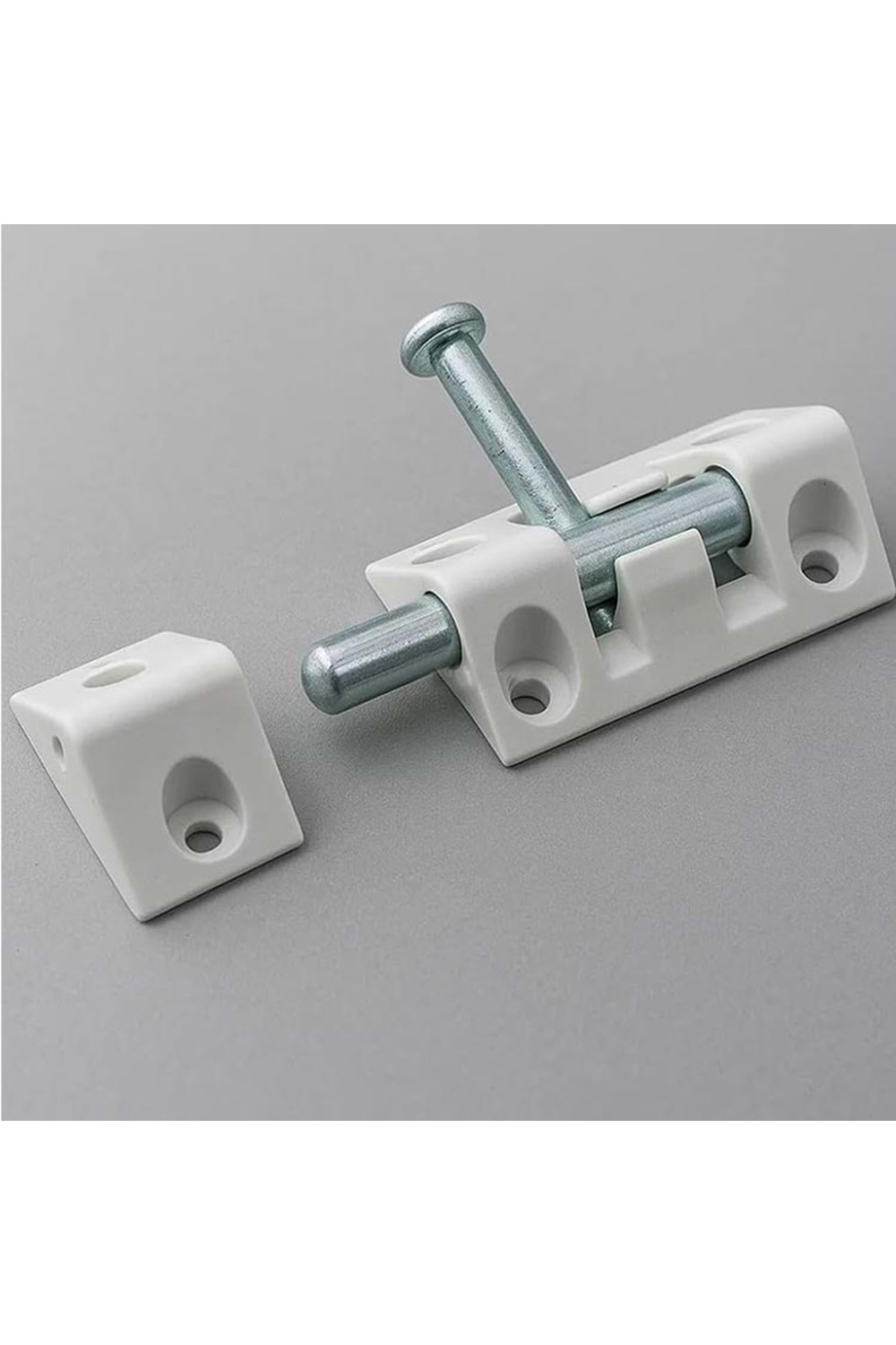 Plastik Sürgülü Kilit 5 Cm Ahşap, Metal, Alüminyum Uyumlu, Kapı, Pencere, Dolap İçin, Dayanıklı, Sürgü Mandalı, Kayar Kilit Mekanizması