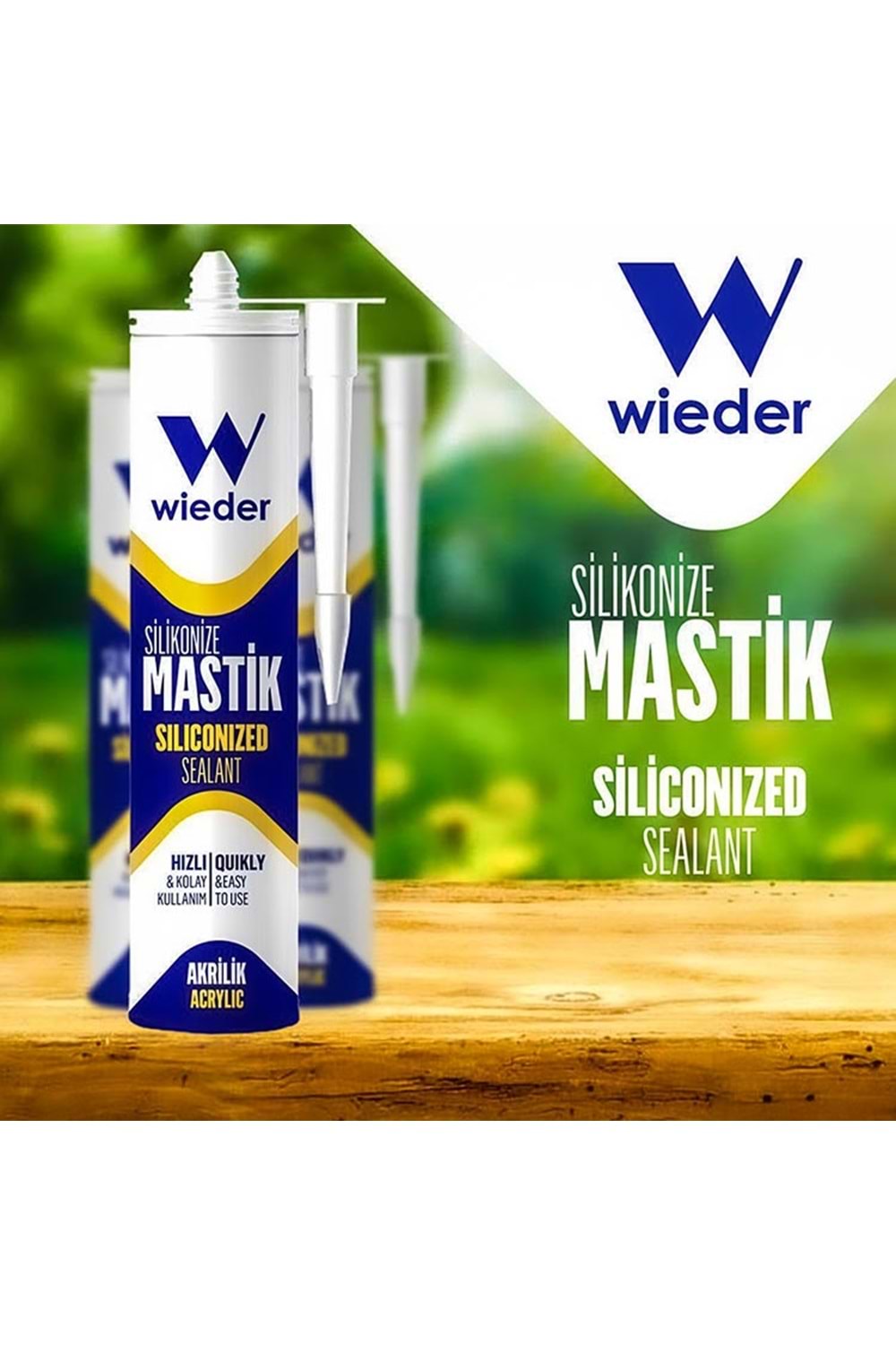 Silikonize Mastik 450 GR Antrasit WİEDER