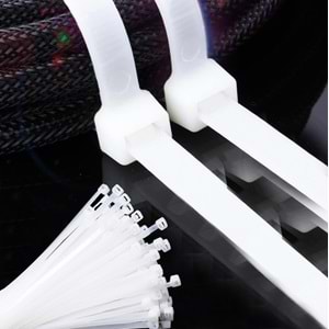 Cırt Kelepçe Beyaz Cırt Kelepçe 2.5*100 25 Li