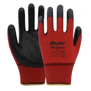 Eldiven Beybi Pn5 Zebra Kırmızı Eldiven Zebra Eldiven