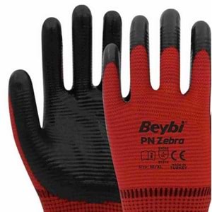 Eldiven Beybi Pn5 Zebra Kırmızı Eldiven Zebra Eldiven