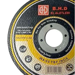 İnox Kesici Taş 115*1 Mm Bhd