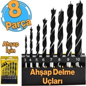Ahşap Matkap Ucu Seti 8 Pcs