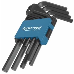 Alyan Seti 9 Parça Alyan Seti Kısa 120 Mm Cmc Tools Düz Alyan Seti