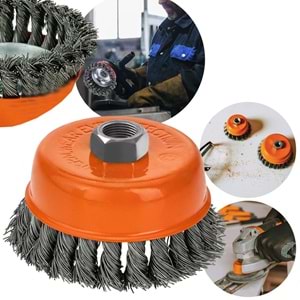 Çanak Fırça Burgulu Çanak Fırça 65 Mm