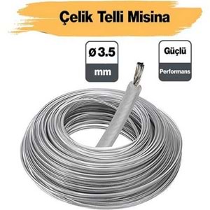 Misina İpi Çelik Telli Dmax 3.3 MM x 26 MT Tırpan Misinası