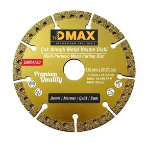 Çok Amaçlı Metal Kesme Diski DMAX Cam Mermer Kesimi