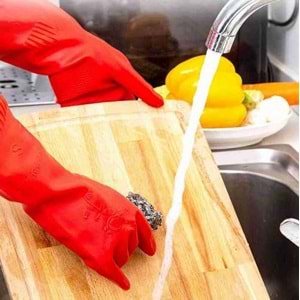 Eldiven M Beden Bay-El Ekstra Güçlü Eldiven EL435 İş Eldiveni Bulaşık Eldiveni Bay-El Kauçuk Eldiven