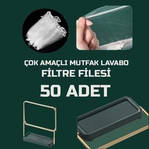 2025 Çok Amaçlı Mutfak Lavabo Filtre Filesi 50 Adet