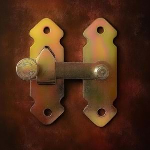 Ferforje Fransız Kilidi Jan Jan Bahçe Kapısı Mandalı Eskitme Jan Jan Kapı - Sandık - Kapak Mandalı Tırka