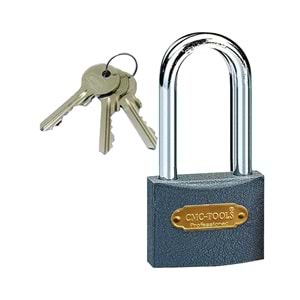 Asma Kilit Gri Uzun 38 Mm - İthal